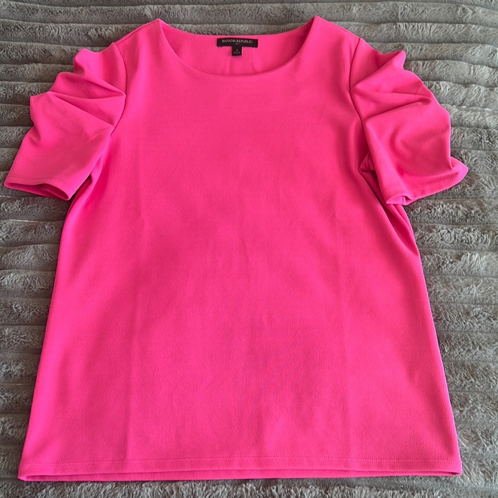 Banana Republic pink top.